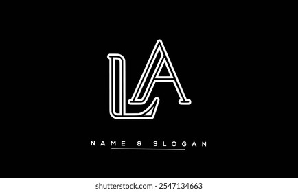 LA, AL Abstract Letters Logo Monogram