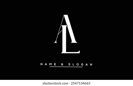 LA, AL Abstract Letters Logo Monogram