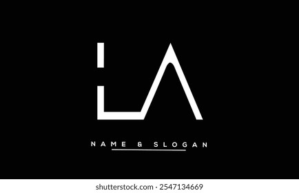 LA, AL Letras abstratas Monograma de logotipo