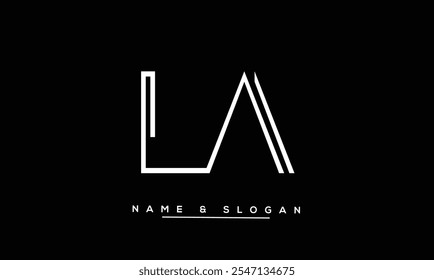 LA, AL Letras Abstractas Logo Monograma