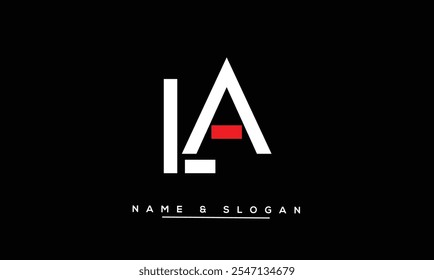 LA, AL Abstract Letters Logo Monogram