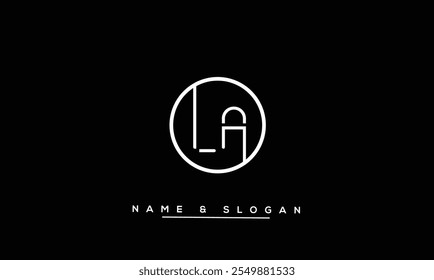 LA, AL Abstract Letters Logo Monogram