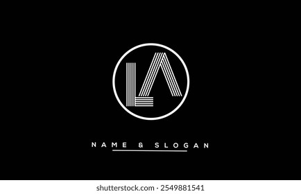 LA, AL Abstract Letters Logo Monogram