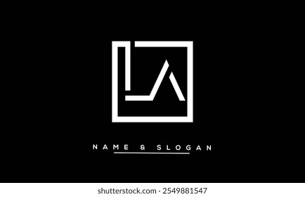 LA, AL Abstract Letters Logo Monogram