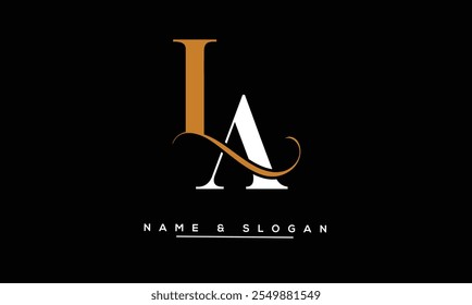 LA, AL Abstract Letters Logo Monogram