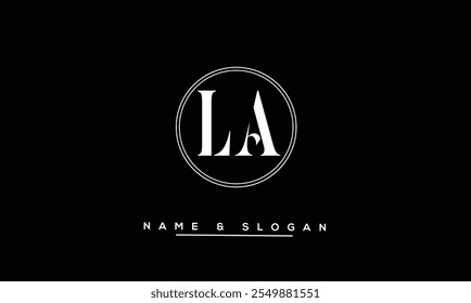 LA, AL Abstract Letters Logo Monogram