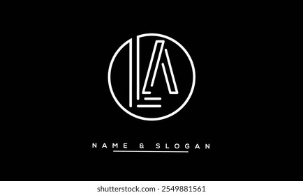 LA, AL Abstract Letters Logo Monogram