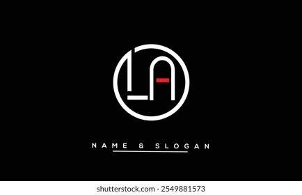 LA, AL Abstract Letters Logo Monogram