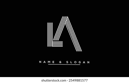 LA, AL Abstract Letters Logo Monogram