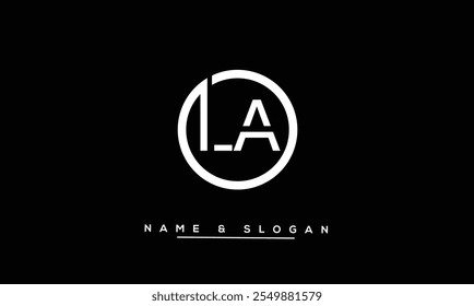 LA, AL Abstract Letters Logo Monogram