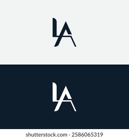 LA, AL Abstract Letters Logo Monogram. LA Logo Design Template Vector Graphic Branding Element.
