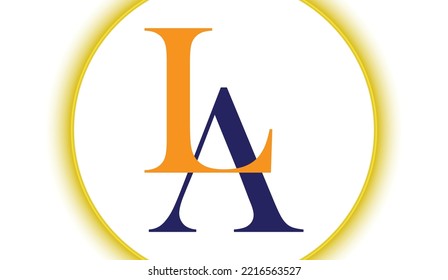 LA, AL Alphabet Letters abstract Logo monogram