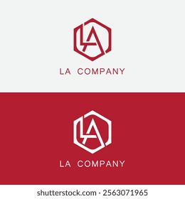 LA, AL Alphabet Letters abstract Logo monogram. LA Logo Design Template Vector Graphic Branding Element.
