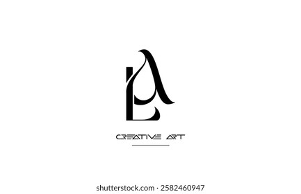 LA, AL, L, A abstract letters logo monogram