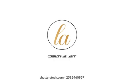 LA, AL, L, A abstract letters logo monogram