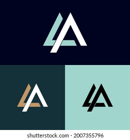 la al letter logo vector design