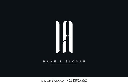 LA, AL Letters abstract Logo monogram