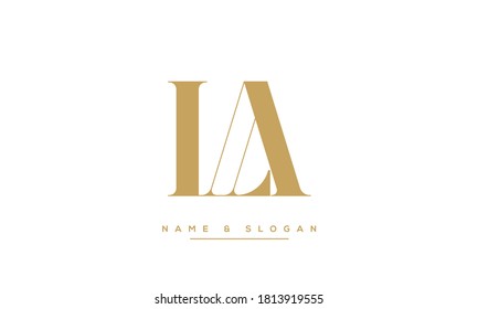 LA, AL Letters abstract Logo monogram