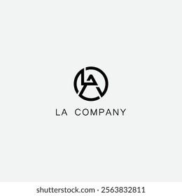 LA, AL Letters Abstract monogram Logo Concept, Illustrated Minimal Vector
