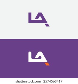 LA, AL Letters Abstract monogram Logo Concept, Illustrated Minimal Vector
