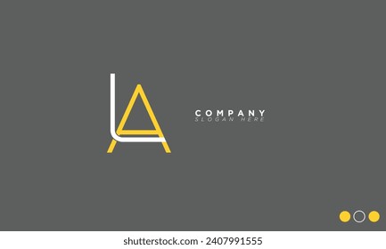 LA Alphabet letters Initials Monogram logo AL, L and A