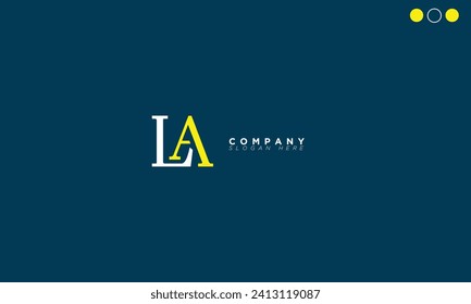LA Alphabet letters Initials Monogram logo AL, L and A