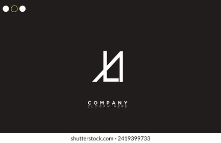  LA Alphabet letters Initials Monogram logo AL, L and A