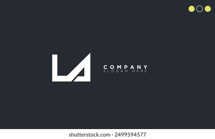  LA Alphabet letters Initials Monogram logo AL, L and A