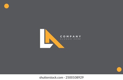  LA Alphabet letters Initials Monogram logo AL, L and A