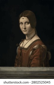 La Belle Ferronnière - vector illustration
