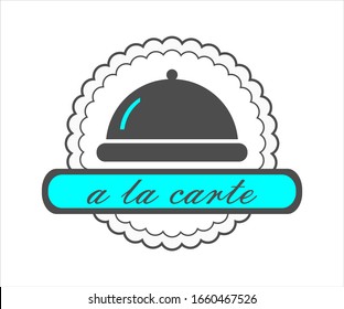 A la carte Emblem and logo for cafe and restaurant