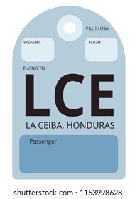 la ceiba honduras airport luggage tag