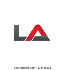 LA company linked letter logo black red