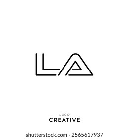 LA Creative Latter Logo Design Branding Logo Design. Creative Logo. Template. Vector illustration. Modern Design. Monogram Design. Brand Identity. Company Logo.