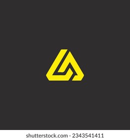 LA  creative and modern vector logo design.
