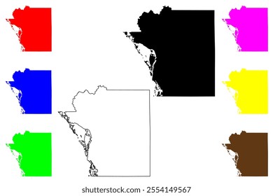 La Crosse County, State of Wisconsin (U.S. county, United States of America, US) map vector illustration, scribble sketch La Crosse map