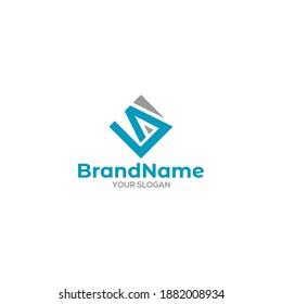 LA Diamond Logo Design Vector