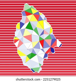 La Digue vector illustration. La Digue design on gradient stripes background. Technology, internet, network, telecommunication concept. Radiant vector illustration.