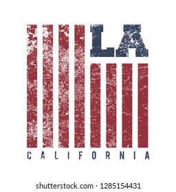 LA Distressed print