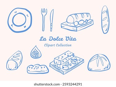 La Dolce Vita Aesthetic Illustration Charming and Timeless Design For Italian Lifestyle Graphics