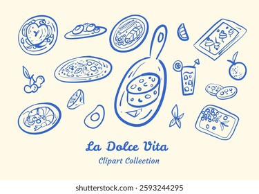 La Dolce Vita Aesthetic Illustration Charming and Timeless Design For Italian Lifestyle Graphics