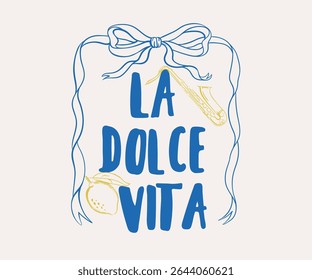La dolce vita dinner vector art, Italian luxury dinner vector design, European summer vacation artwork for t shirt, wall art, graphic print, Dinner social club