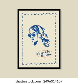 La Dolce Vita handgezeichnete Vektorgrafik in einem Plakatrahmen. Kunst für Poster-Design, Postkarten, Branding, Logo-Design, Hintergrund.
