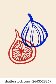 Cartazes vintage La dolce vita. Linha de verão italiana vetor de arte conjunto com massas, mozzarella, café, frutos do mar e ervas. Estilo de esboço de rabisco de tinta de ilustração vetorial.