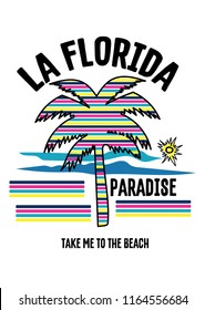 la florida paradise,t-shirt design
