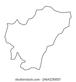 La Foa commune map, administrative division of New Caledonia. Vector illustration.