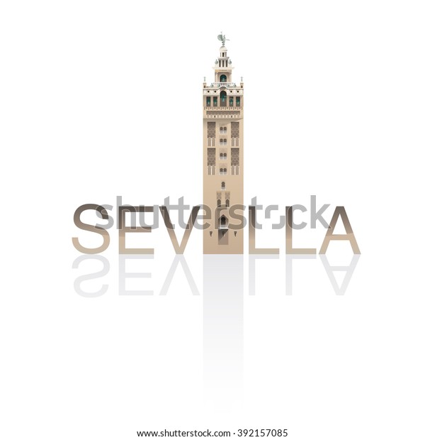 La Giralda Seville Vectors Europeans Monuments Stock Vector (Royalty ...