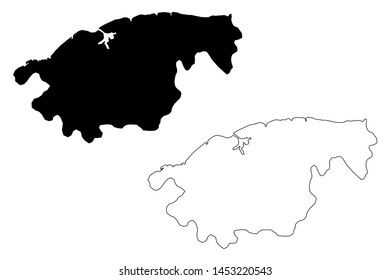 La Habana Province (Republic of Cuba, Provinces of Cuba) map vector illustration, scribble sketch Ciudad de La Habana map