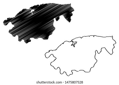 La Habana Province (Republic of Cuba, Provinces of Cuba) map vector illustration, scribble sketch Ciudad de La Habana map