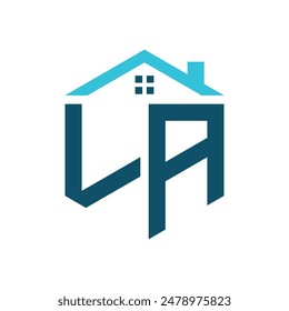 LA House Logo Design Template. Letter LA Logo for Real Estate, Construction or any House Related Business